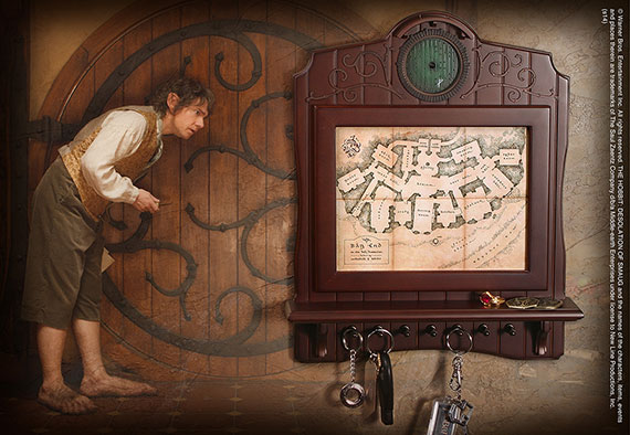 Bag-end Map Plaque Key Holder Bag-end Map Plaque Key Holder
