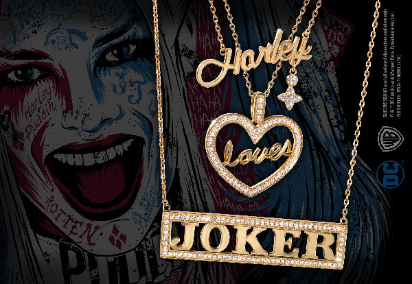 Harley Loves Joker - Bijoux - Lot de 3 pendentifs - Suicide Squad - DC Comics Harley Loves Joker - Bijoux - Lot de 3 pendentifs - Suicide Squad - DC Comics