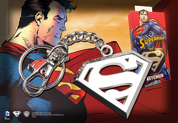 Superman Stainless Steel Logo Keychain Superman Stainless Steel Logo Keychain